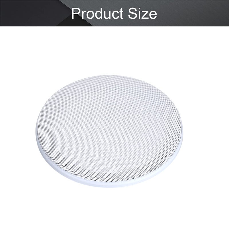 Fielect 2Pcs 6.5" Speaker Grill Covers White SubWoofer Grill Cover Guard Protector Speaker Grills Mesh Round Speaker Grille Woofer Car Speaker Grills Cover with 8 Screws - Image 3